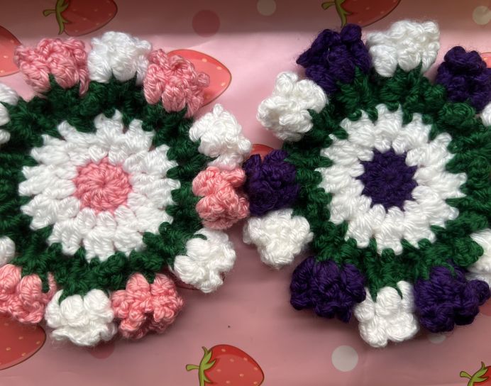 Crochet Flower Coasters