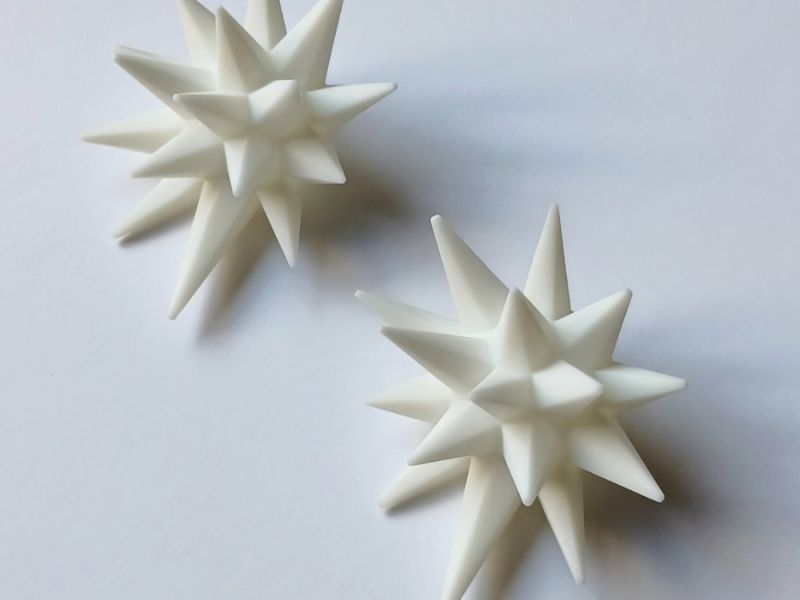 Futuristic Star Earrrings