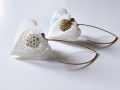 White Lacy Physalis Earrings