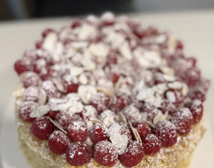 Raspberry Napoleon cake