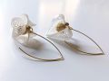 White Lacy Physalis Earrings