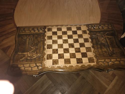 Luxury Handmade Wooden Backgammon Set - Armenian Artisan Carving
