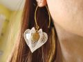 White Lacy Physalis Earrings
