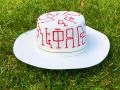 Handpainted Armenian alphabet hat 