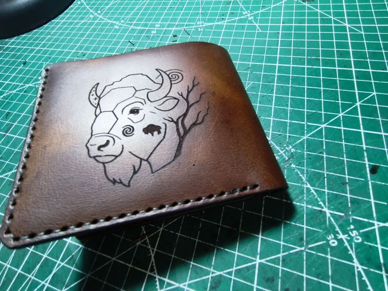 Handmade leather bifold 