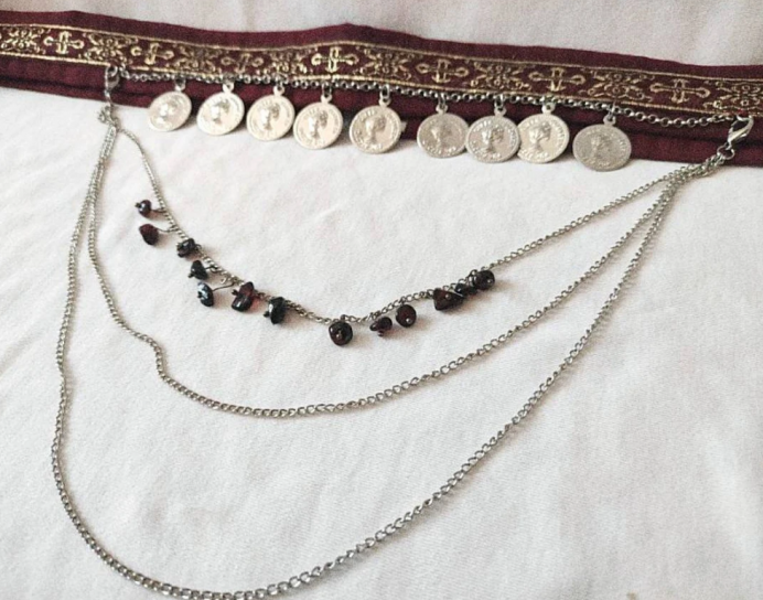 Armenian Traditional Taraz Style Belt with Detachable chains 