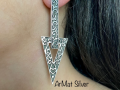 Sterling Silver Triangle Earrings