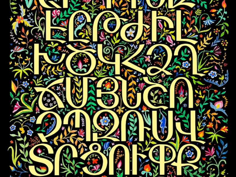 Armenian Alphabet Letters Poster 