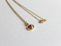 Crab Apple Pendant Gold Necklace 