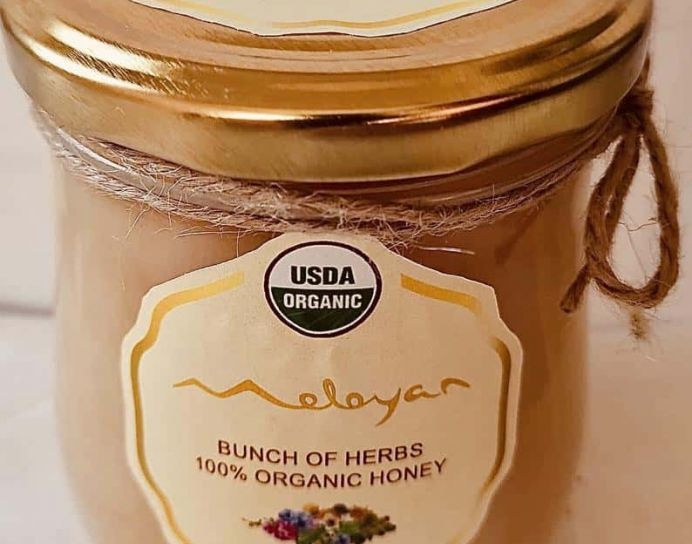 EU & USDA Organic Certified Armenia Raw Honey 600g from the Wildflowers of Artsakh Karavajar Village