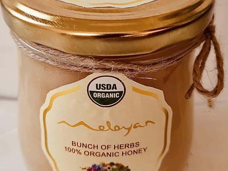 EU & USDA Organic Certified Armenia Raw Honey 600g from the Wildflowers of Artsakh Karavajar Village
