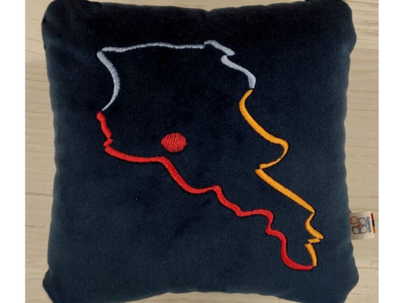 An Embroidered Souvenir Pillow (Quadrate)