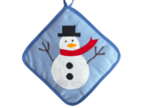 Christmas Snowman Potholder