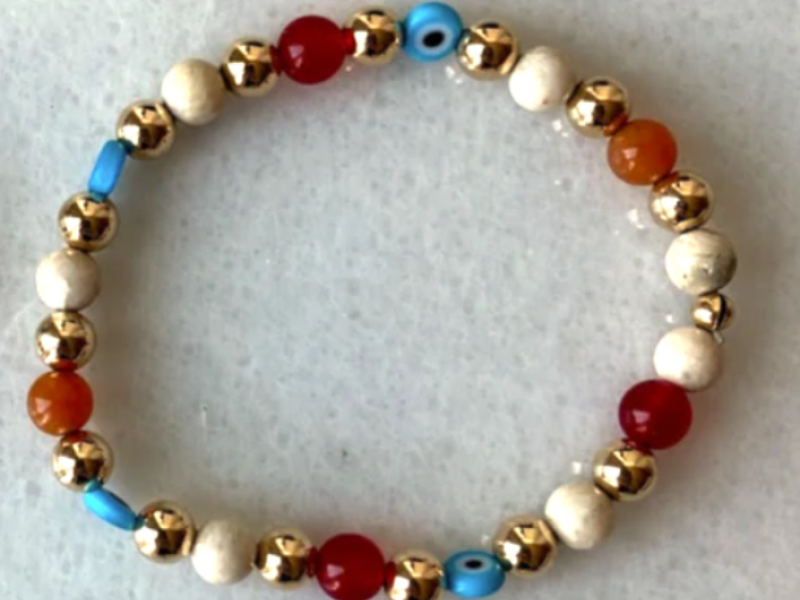 14K Gold Filled Beaded Tri Color Bracelet