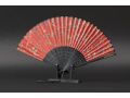 Armenian Alphabet Red Hand Fan