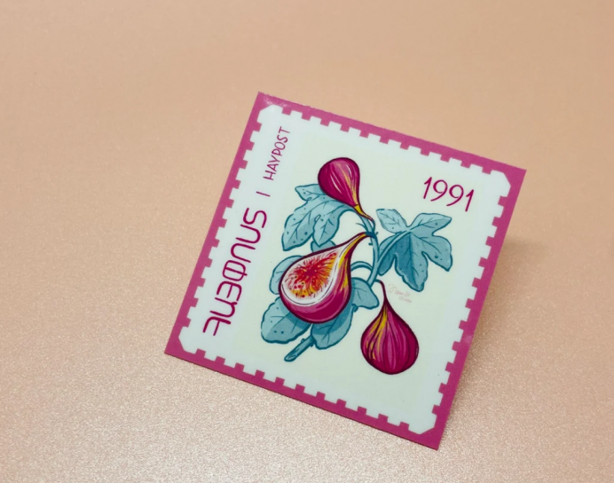 Fig Armenian Postage Stamp Stickers - Tooz - Cute Die Cut Stickers - Armenian Stamp Sticker
