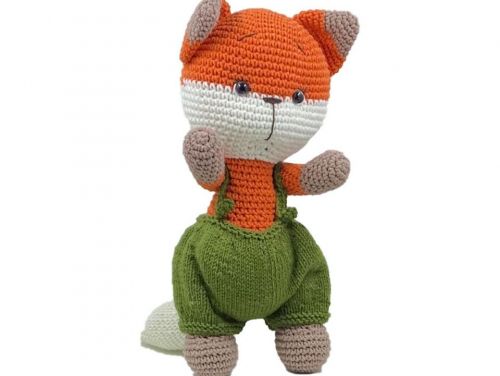 Lulibears Crochet Fox. Handmade Stuffed Animal, Fox, Knit by Hand
