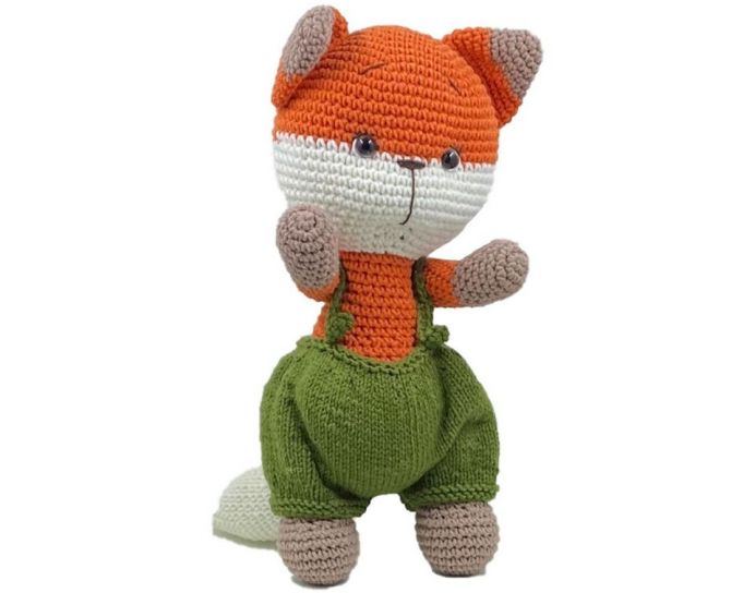 Lulibears Crochet Fox. Handmade Stuffed Animal, Fox, Knit by Hand