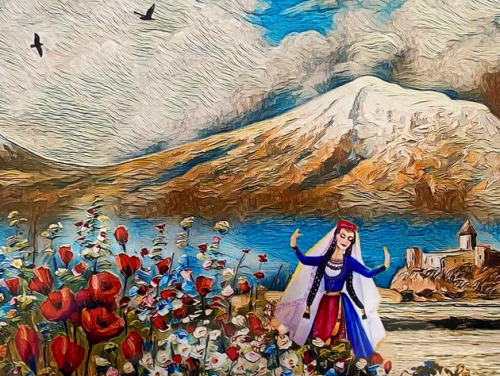 Armenia Art, Armenian Digital Art, Wall Art, Armenian Artist, Art Prints, Armenian Girl, Armenian, Mt Ararat, Masis Ararat, Haroot