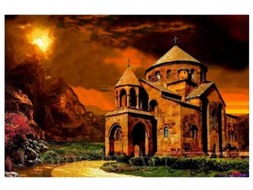Etchmiadzin Cathedral, Էջմիածնի Մայր տաճար, Christian Church, Art Print, Wall Decor, Armenia Church, Armenian Gifts, Etchmiadzin, Armenia