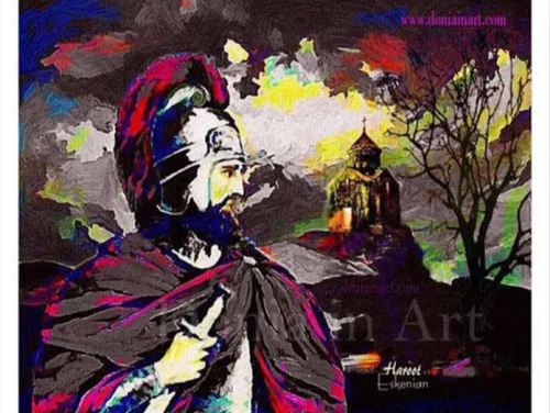 Armenian Art, Vartan Mamigonian, Vartan Art, Armenian Artist, Art Prints, Semi Abstract, Armenian Church, Vartan Art Print, Digital Art