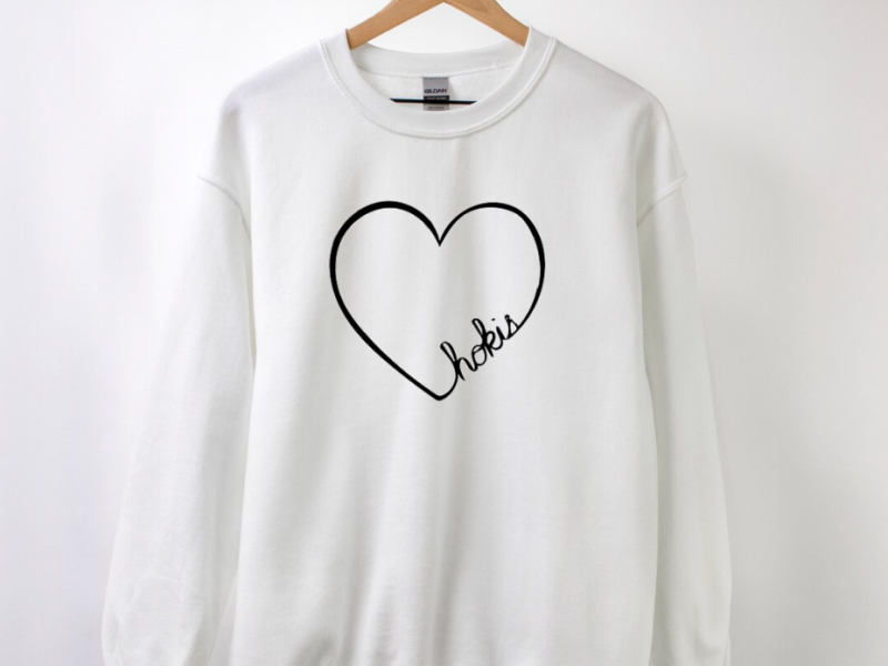 HOKIS HEART Adult Crewneck Sweater