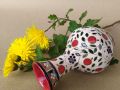 Cute Handmade Ornamental Pomegranate And Grape Patterned Armenian Ceramic Vase