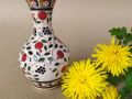 Cute Handmade Ornamental Pomegranate And Grape Patterned Armenian Ceramic Vase