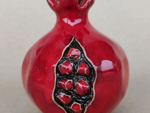 Handmade Armenian Ceramic Pomegranate Vase