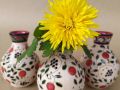 Cute Handmade Ornamental Pomegranate And Grape Patterned Armenian Ceramic Vase