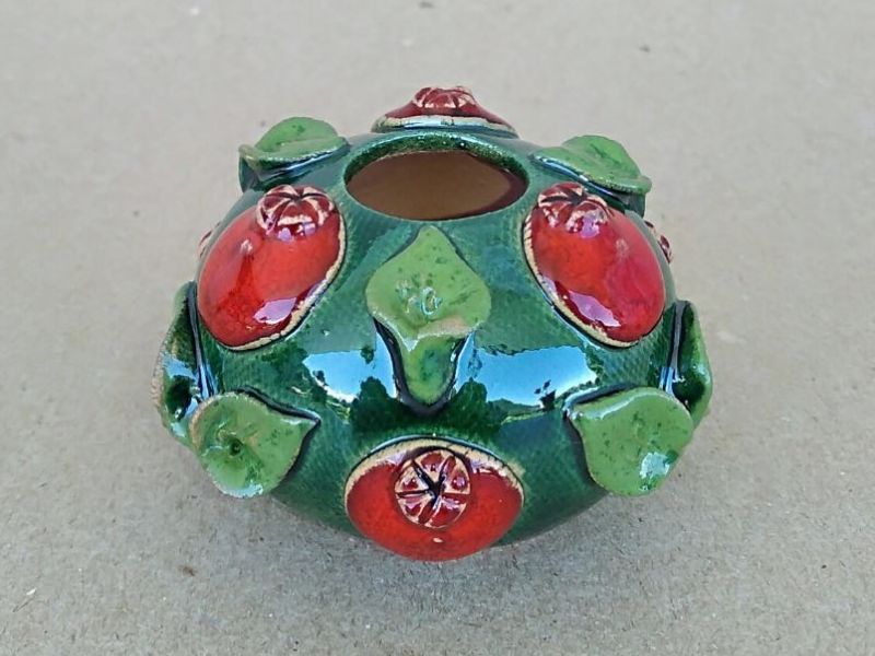 Handmade Armenian Pomegranate Patterned Toothstick Bowl