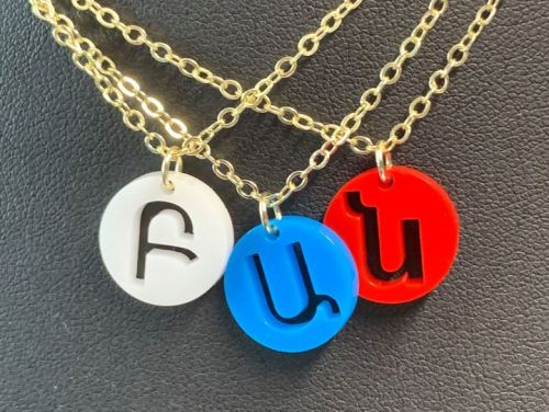14K Gold Armenian Name Initial Necklace, Armenian Jewelry, Custom Armenian Letter Pendant, Personalized Armenian Letters, Alphabet Gift