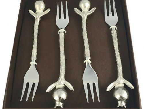 Armenian Pomegranate Silver Color Fork Set