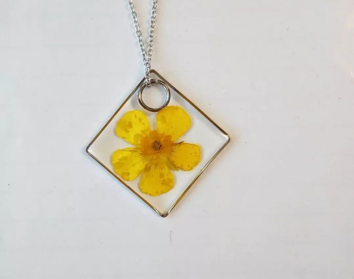 Yellow Flower Handmade Necklace