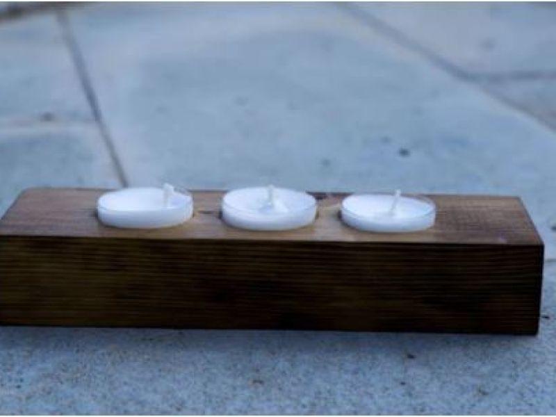 Handmade Wooden Candle Tray