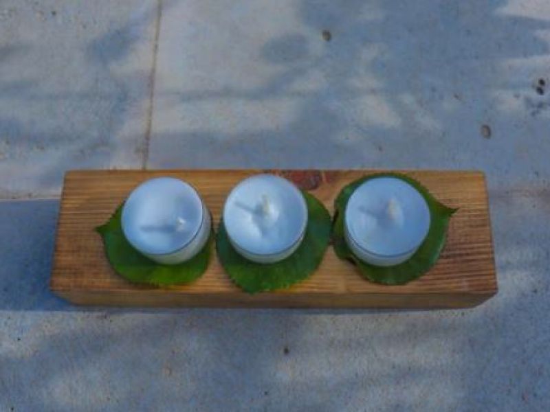 Handmade Wooden Candle Tray