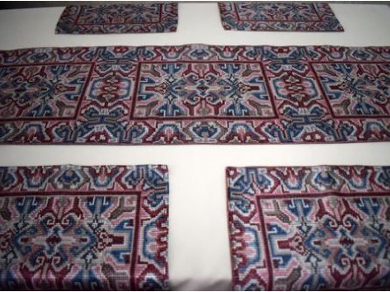 Tablecloth and 6 Napkins with Armenian Ornaments