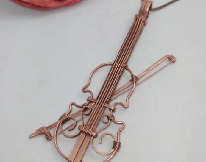 Violin Pendant by Maghlodjian Jewelry