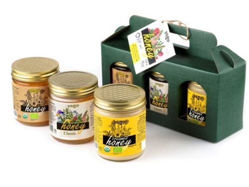 "PAMP" Fatherland's fragrance honey bundle in a cardboard bag (3*500g)