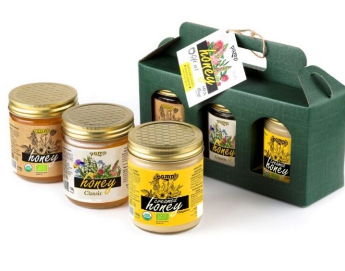 "PAMP" Fatherland's Fragrance Honey Bundle in a Cardboard Bag (3*500g)