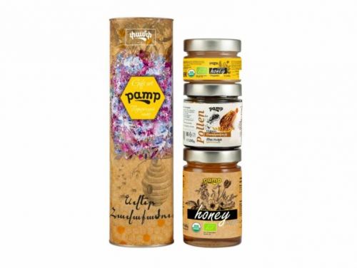 "PAMP" Fatherland's fragrance honey bundle in a tube (430g/160g/100g)