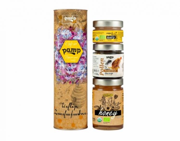 "PAMP" Fatherland's fragrance honey bundle in a tube (430g/160g/100g)