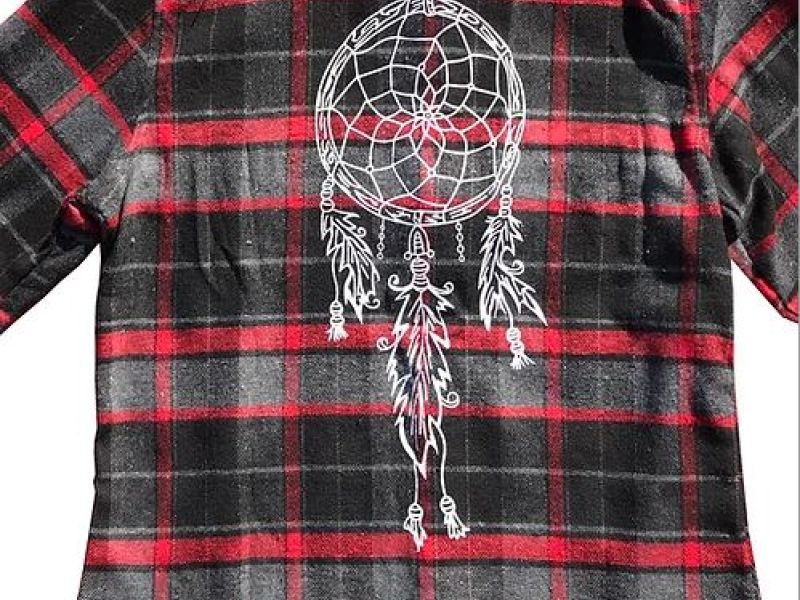 Dream Catcher Flannel Black and Red