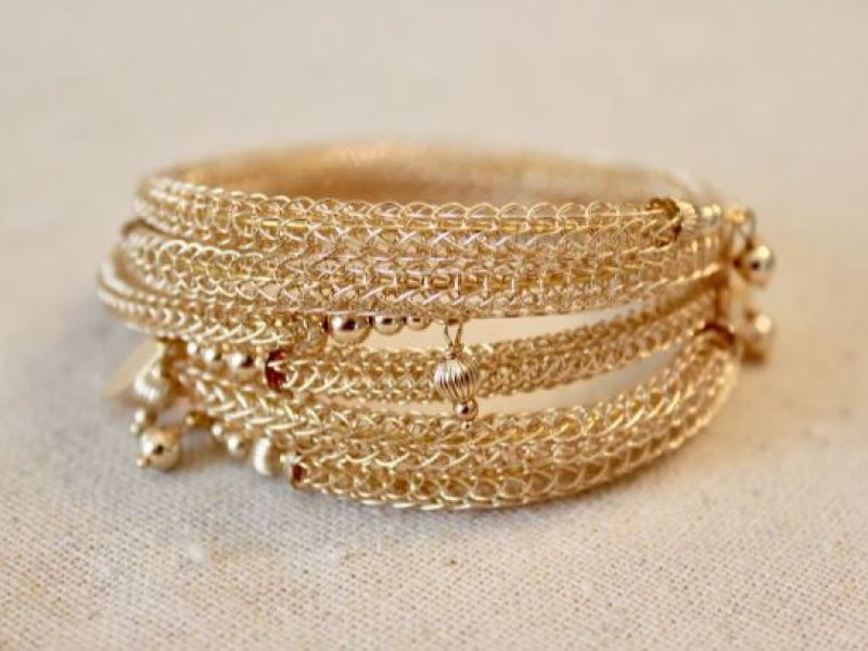 14K GOLD FILLED WOVEN LACE BRACELET