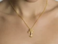 Armenian Tree of Life 25mm Cross Pendant Necklace with Diamonds