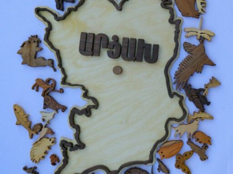 Artsakh Map with Animals