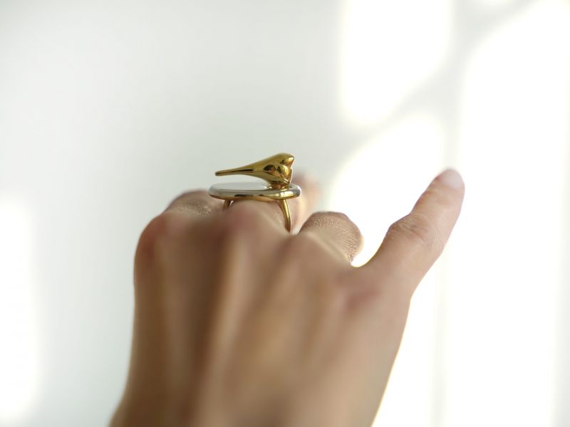 Extraordinary Silver Ring "Bird"