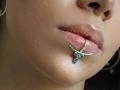 NO PIERCING REQUIRED Silver Fake Lip Ring