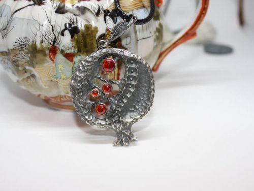 Pomegranate Armenian Pendant with Stones