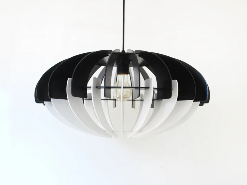 Black and White Modern Unique Pendant Light